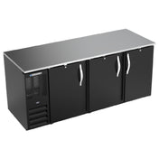 Beverage Air BB78HC-F-B - Refrigerated Food Rated Back Bar Storage Cabinet, Three-section