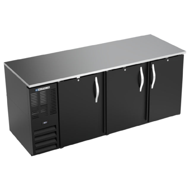 Beverage Air BB78HC-F-B - Refrigerated Food Rated Back Bar Storage Cabinet, Three-section