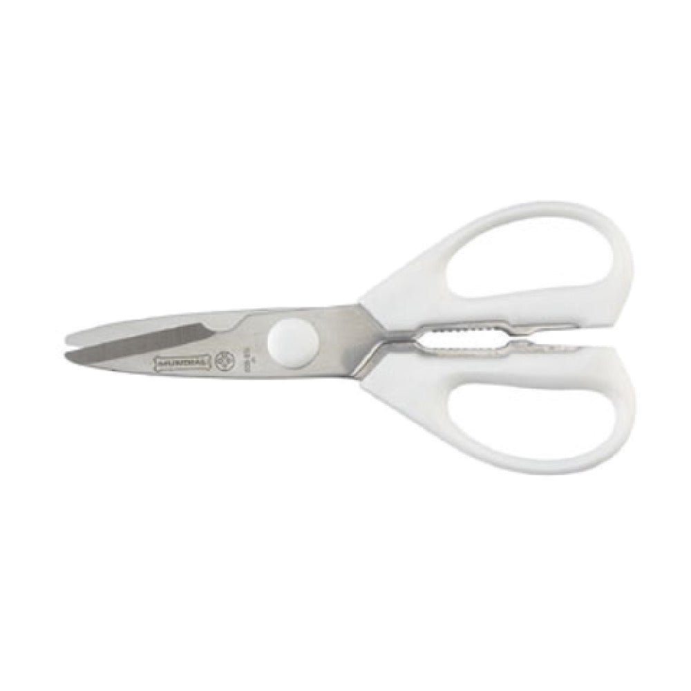 Mundial W656R Take-A-Part Kitchen Shears Rounded Tips Molded White Polypropylene Handles (bulk)