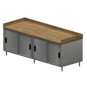 BK Resources CMBT-3096S Chef Table Cabinet Base With Sliding Doors 96"W X 30"D X 39"H Overall Size