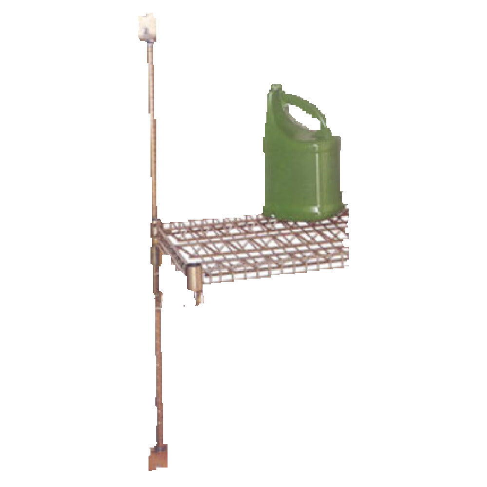 SPG PWMT54Y - ISS Single Post, With 2 End Mount Brackets & 1 Center Bracket, For 3 Or More-tier 54" Shelf