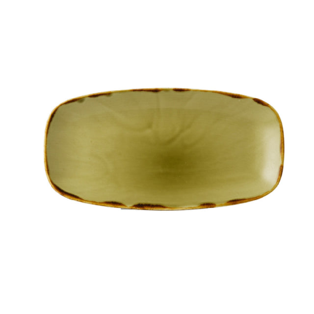 Arc Cardinal HG355 Dudson Harvest Green Oblong Tray (L:13.875'' X W:7.375'') Vitrified Ceramic