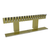 Glastender BRT-18-PB Bridge Draft Dispensing Tower Countertop (18) Stainless Steel Faucets (handles Not Included)