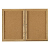 Aarco OBC3660R Red Oak Bulletin Board 60"W X 36"H Enclosed