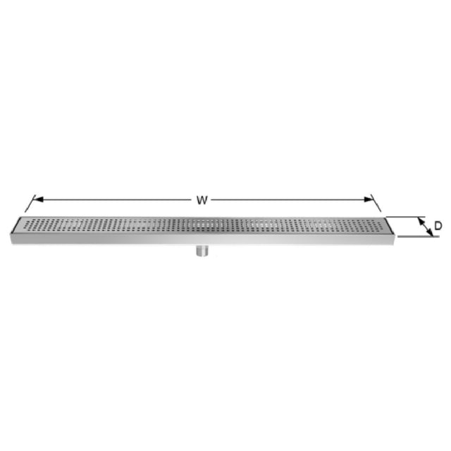 GSW USA WT-PS60S Optional Add-On Linear Drain 60" For Service Work Table