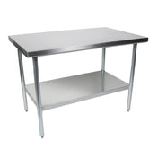 John Boos FBLG6030 Economy Work Table 60"W X 30"D 18/430 Stainless Steel Flat Top
