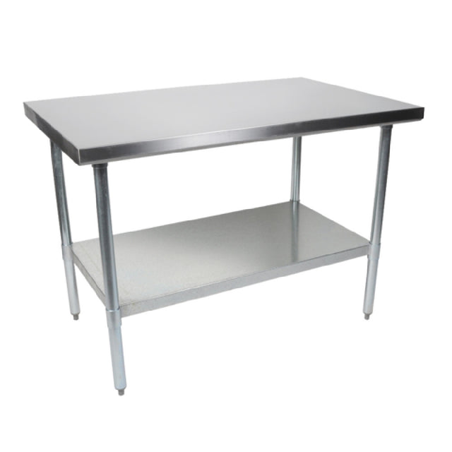 John Boos FBLG6030 Economy Work Table 60"W X 30"D 18/430 Stainless Steel Flat Top
