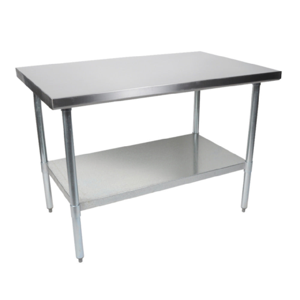John Boos FBLG6018-X Economy Work Table 60"W X 18"D 18/430 Stainless Steel Flat Top