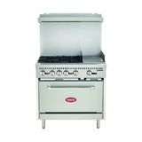 Hubert 140546 - (140546) Kratos® Gas Range, 36"W X 32-3/5"D X 60"H, Natural Gas