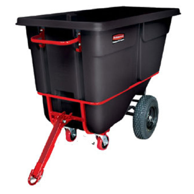 Rubbermaid FG131641BLA Towable Trainable Tilt Truck Rotational Molded Heavy Duty