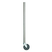 Hubert 72233 - Kratos Leg, 34" Length, 18-gauge Stainless Steel With Polyurethane Caster