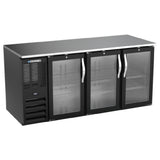 Beverage Air BB72HC-FG-B - Refrigerated Food Rated Back Bar Storage Cabinet, Three-section