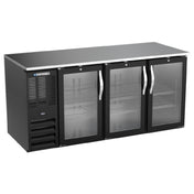 Beverage Air BB72HC-FG-B - Refrigerated Food Rated Back Bar Storage Cabinet, Three-section