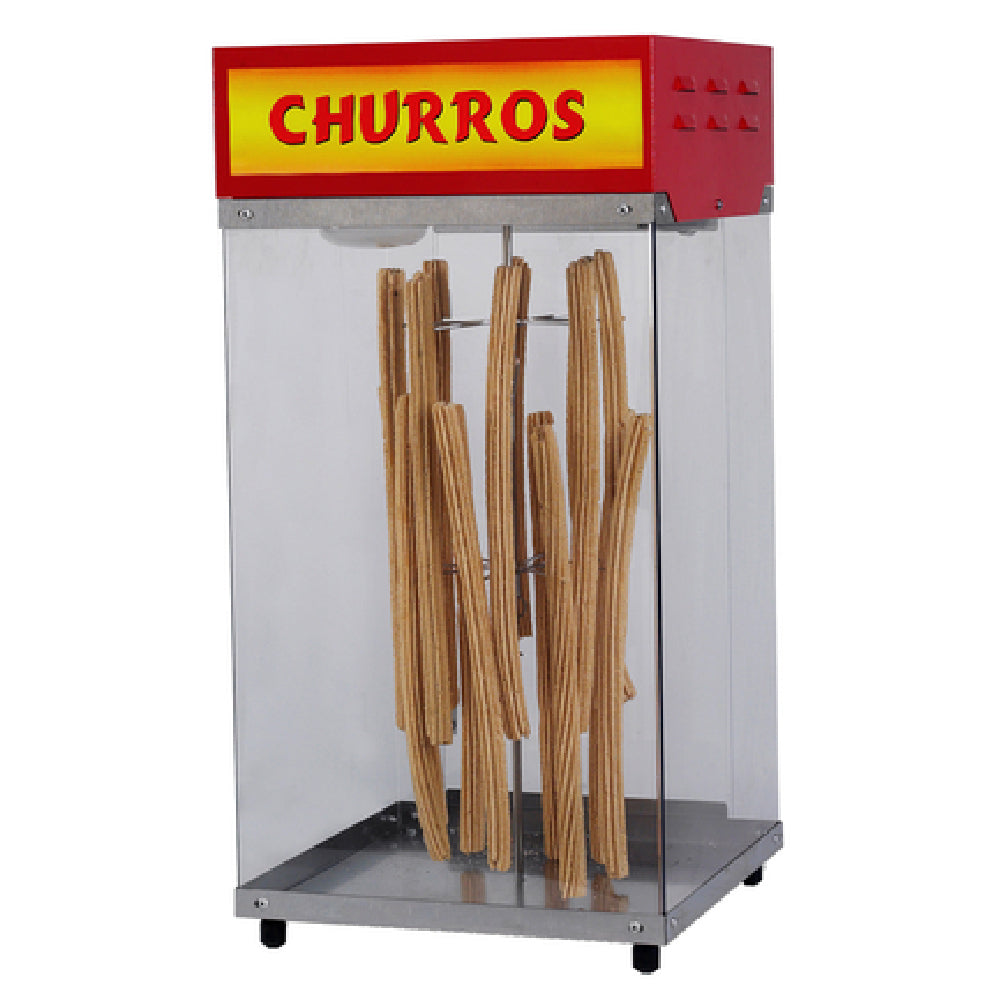 Gold Medal 2049 - Hanging Churros Display Case, 15-5/8"W X 15-1/4"D X 30-1/4"H, Lighted Cabinet & Merchandiser