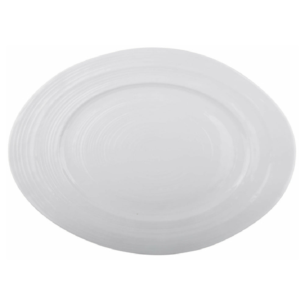 Elite Global Solutions M16512OV-W Serving Dish 16-1/2"L X 12"W X 1-1/2"H Irregular Oval