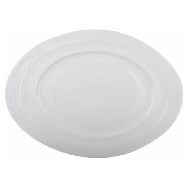 Elite Global Solutions M16512OV-W Serving Dish 16-1/2"L X 12"W X 1-1/2"H Irregular Oval