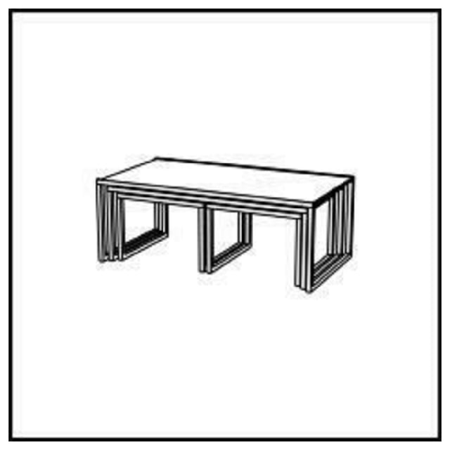 BauscherHepp VE-32001 Venta® Table Riser (set Of Four Risers) Base Made In Steel With Powder-coating