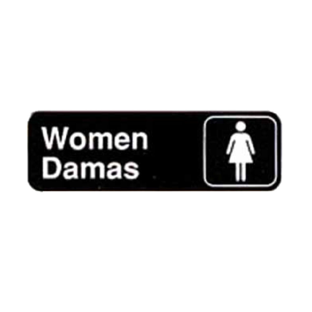 TableCraft Products 394567 - Cash & Carry Sign, 3" X 9", "Women/Damas"