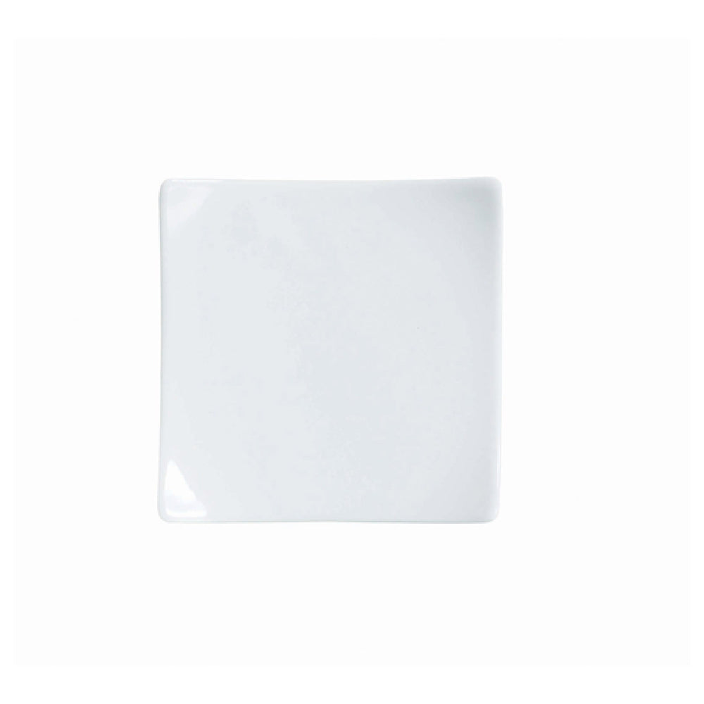 Arc Cardinal R0737 Arcoroc Appetizer Square Plate (D:3.63'') High Alumina Porcelain