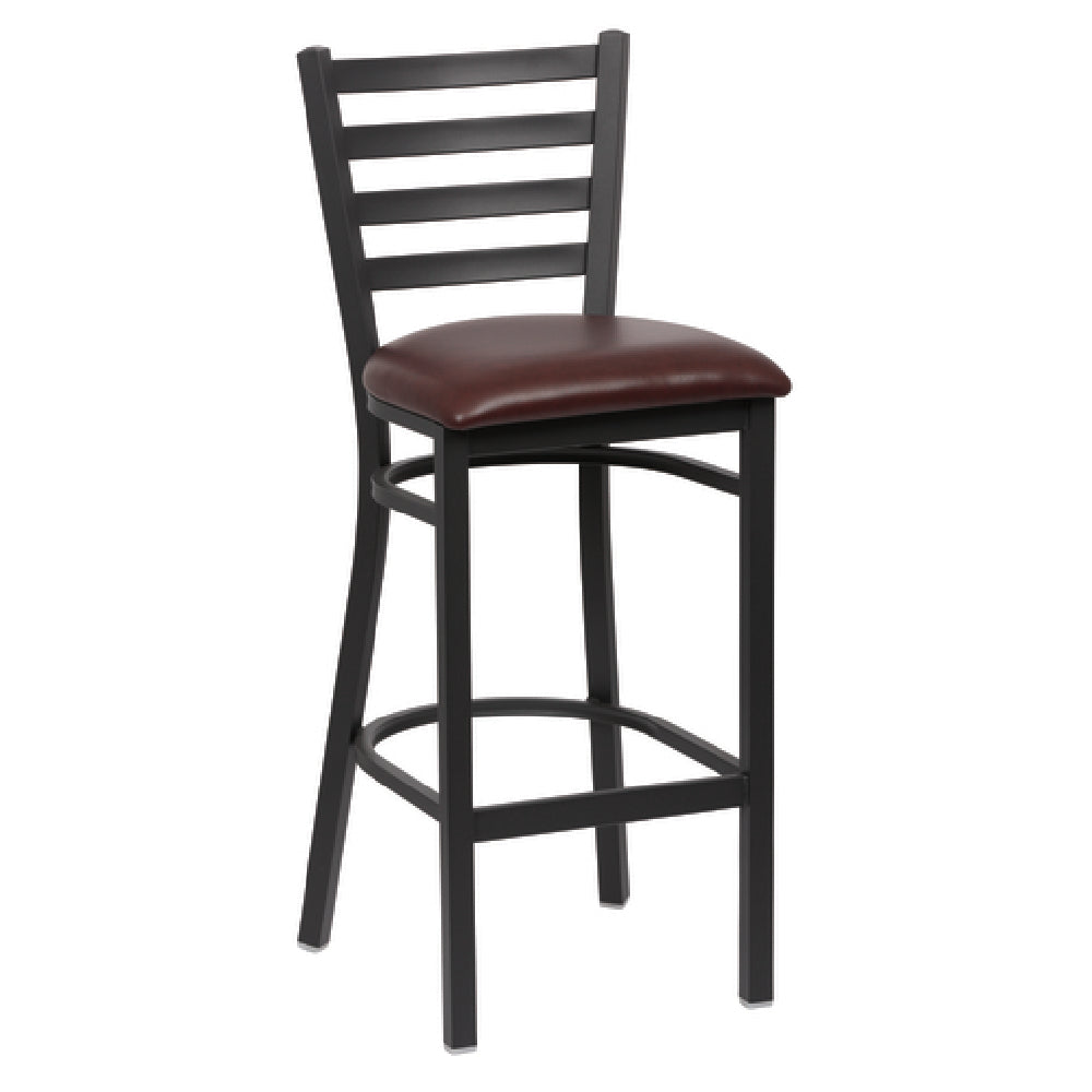 Royal ROY 9002 BRN - Bar Stool, Ladder Back, 17"L X 16-1/2"W X 43-3/8"H