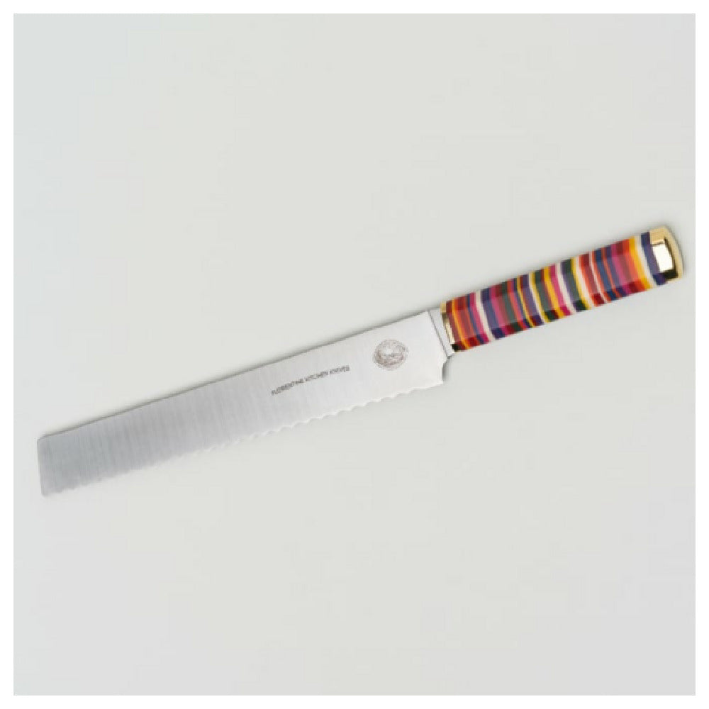 JB Prince Z451 FKK Pankiri Bread Knife 9.45" High Carbon Stainless Steel Brass Pommel And Bolster Handle