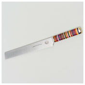 JB Prince Z451 FKK Pankiri Bread Knife 9.45" High Carbon Stainless Steel Brass Pommel And Bolster Handle