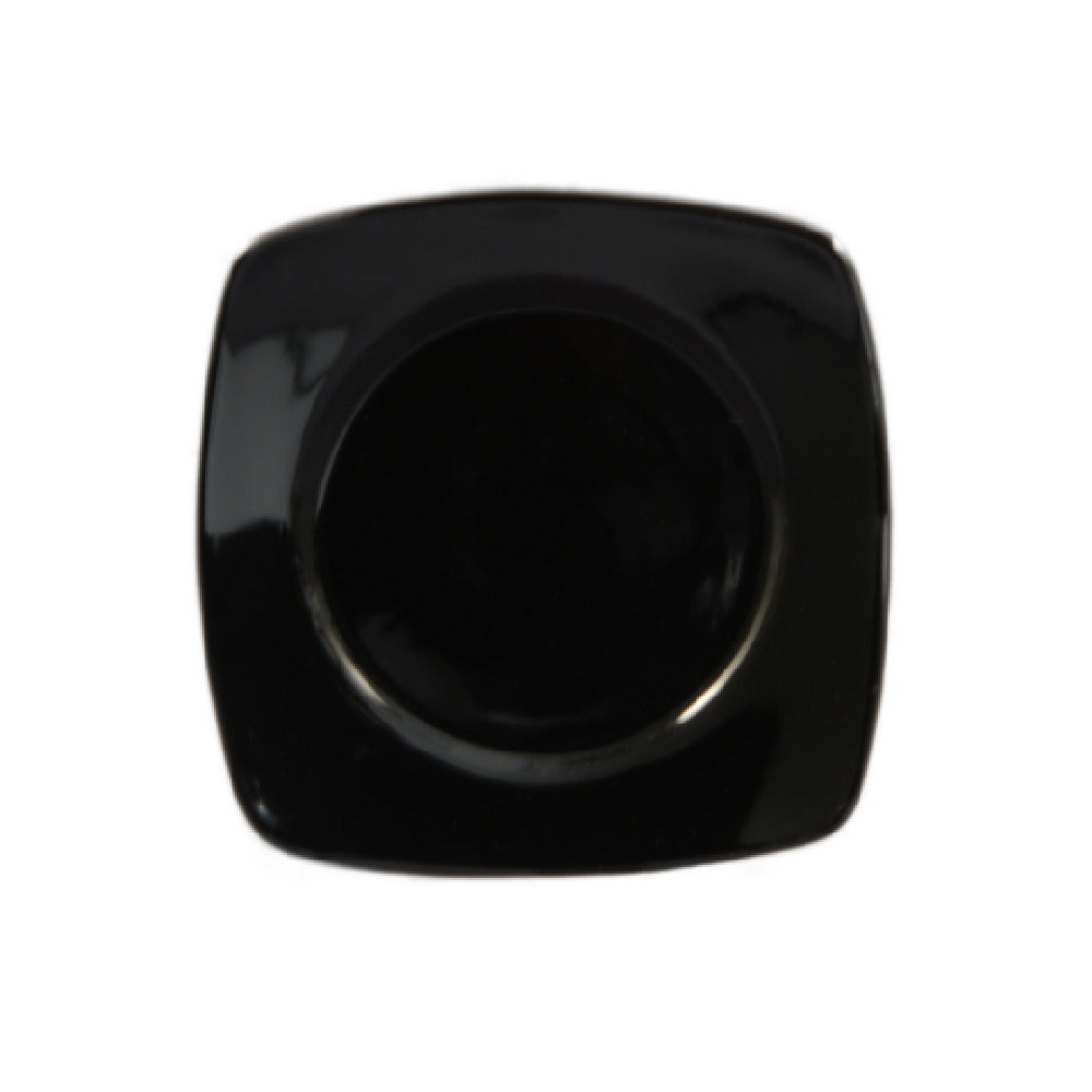 CAC China R-SQ8-BLK Clinton Plate 8-7/8"L X 8-7/8"W X 3/4"H Round In Square