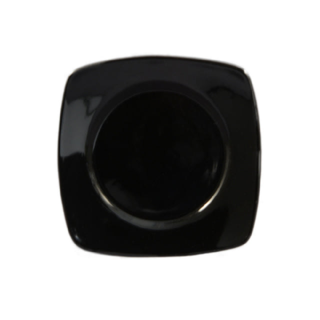 CAC China R-SQ8-BLK Clinton Plate 8-7/8"L X 8-7/8"W X 3/4"H Round In Square