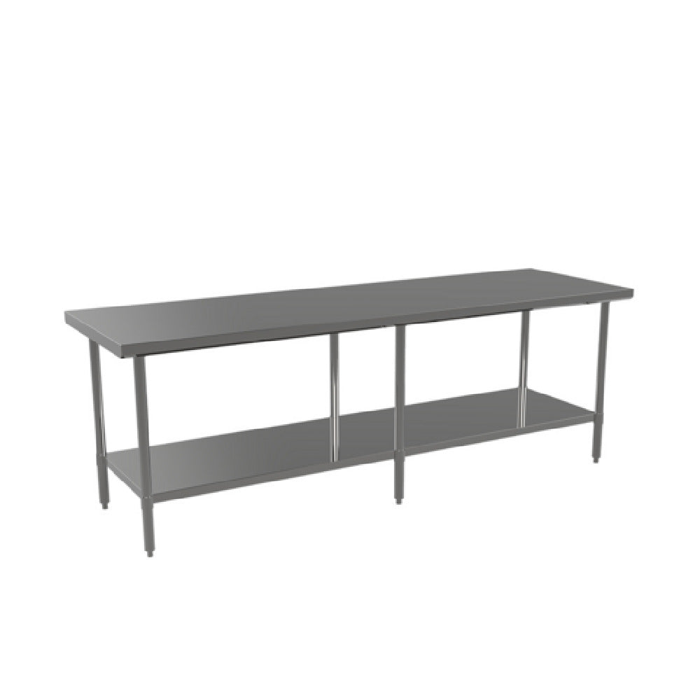 Atosa USA, Inc. ST3684EC - MixRite Work Table, 84"W X 36"D X 34"H, 18/430 Stainless Steel Top With Turned Down Edges