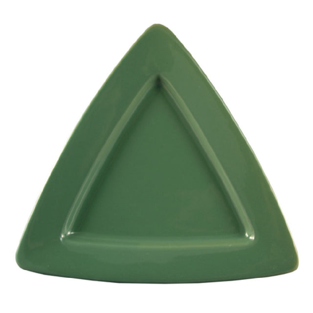 CAC China TRG-12-G Festiware Plate 11-1/2"L X 11-1/2"W X 1"H Triangular