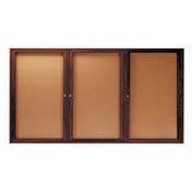 Aarco WBC3672-3R Red Oak Bulletin Board 72"W X 36"H Enclosed