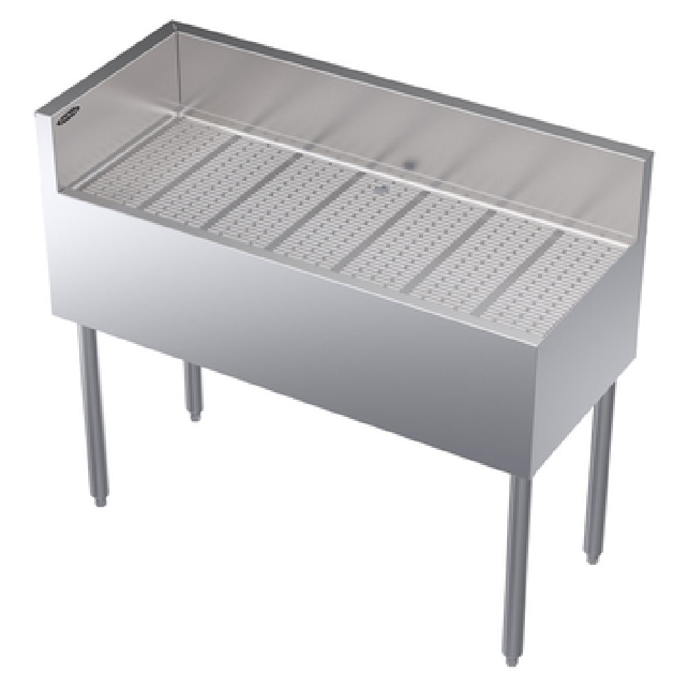 Krowne KR19-C42L Royal Series Underbar Corner Drainboard Free Standing 42"W X 19"D X 36-1/2"H.O.A.