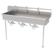 GSW USA ACE-MWS-1860L Hands Free Multi Station Sink Wall/floor Mount 60"W X 14" Front-to-back X 8" Deep Bowl