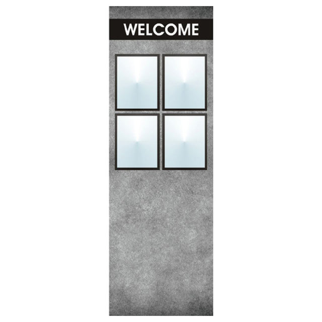 Hubert 95366 - Menu Board, 4-pocket, Floor Stand