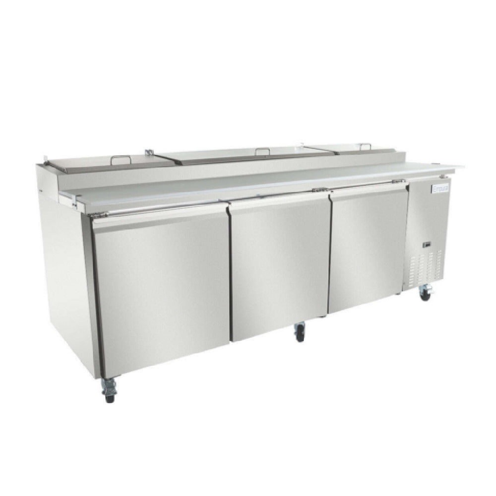 Empura E-KPP93 - Pizza Prep Table, 94.2"W X 32.3"D X 41.3"H, 22 Cu. Ft. Capacity