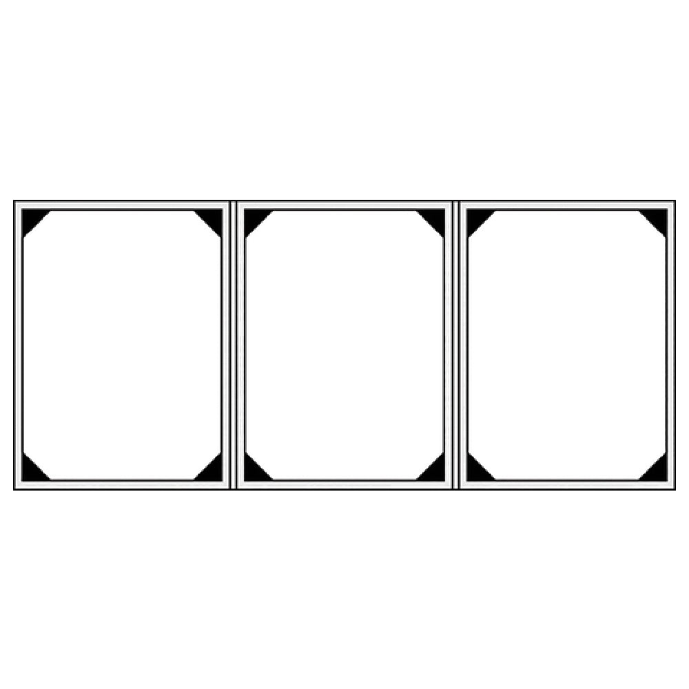 Risch WOOD-3V 8.5X11 Authentic Wood Menu Cover (specify Color) 8-1/2" X 11" Triple