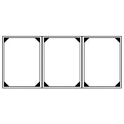 Risch WOOD-3V 4.25X14 Authentic Wood Menu Cover (specify Color) 4-1/4" X 14" Triple