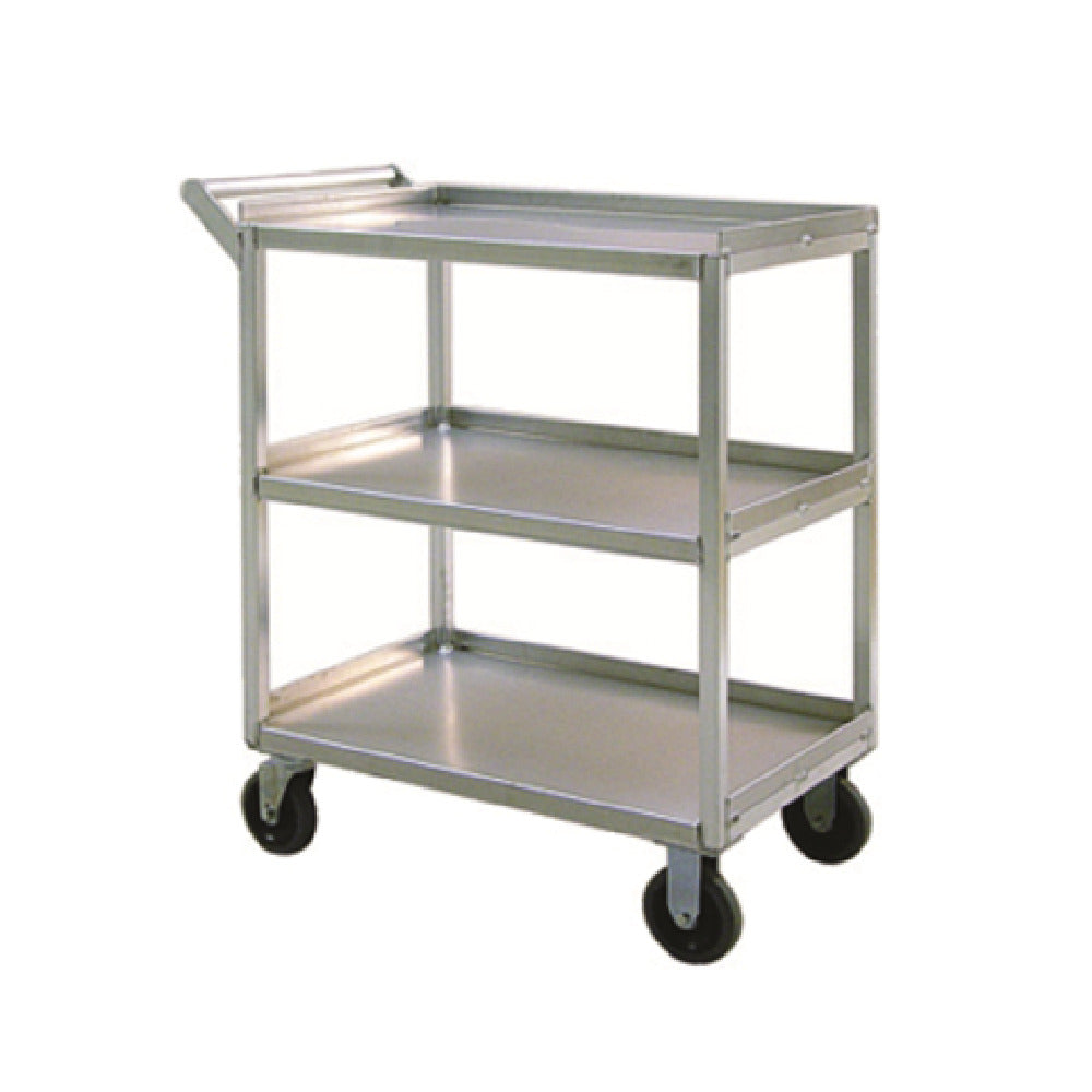 New Age Industrial 97769 Correctional Utility Cart 18-1/2"W X 39"H X 32-1/2"D (3) Solid Shelves (3 Sides Up 1 Side Down)