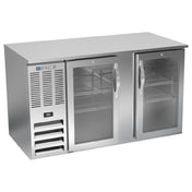 Beverage Air BB58HC-G-S - Refrigerated Back Bar Storage Cabinet, Two-section, 58"W X 30-3/8"D X 34"H