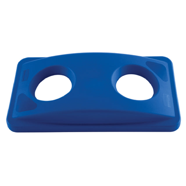 Rubbermaid FG269288BLUE Slim Jim® Bottle & Can Recycling Top 20-3/8"W X 11-3/8"D X 2-3/4"H