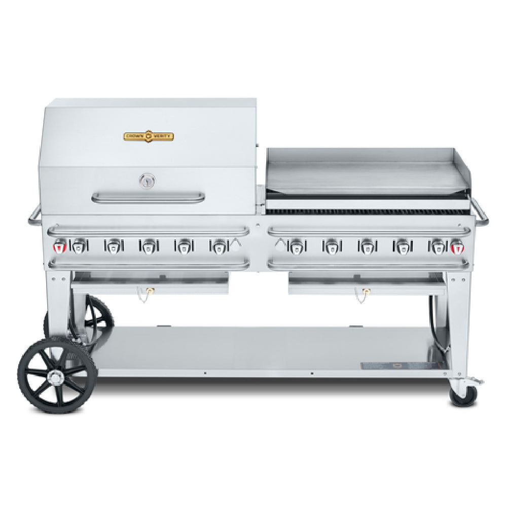 Crown Verity CV-RCB-72RWP-SI50/101 Pro Series Grill LP Gas 81"L X 28"D