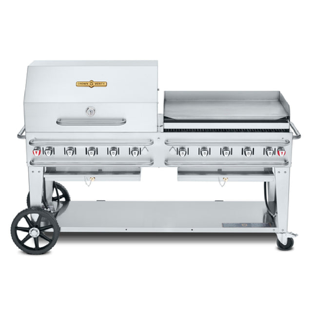 Crown Verity CV-RCB-72RWP-SI50/101 Pro Series Grill LP Gas 81"L X 28"D
