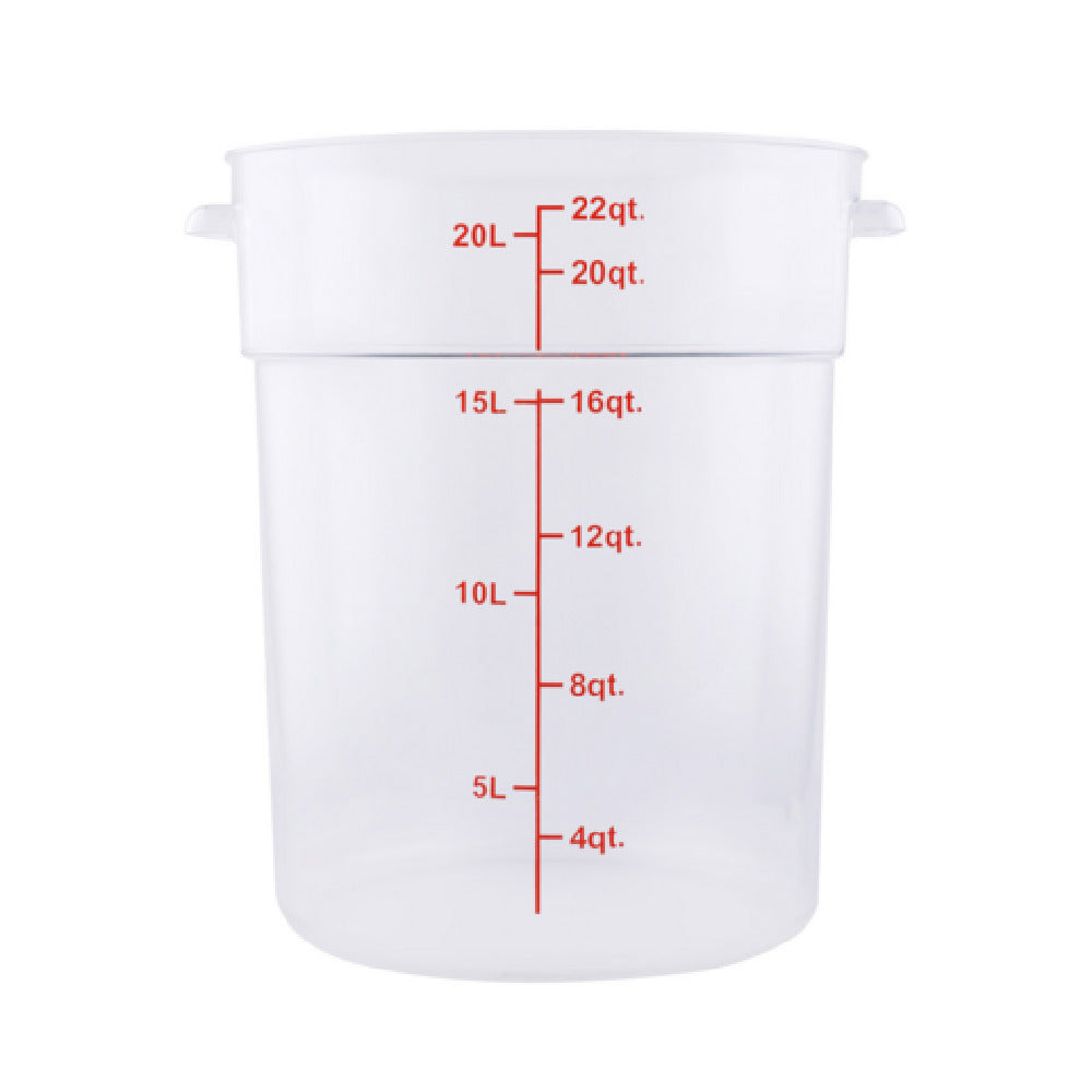 CAC China FS2P-22T Food Storage Container 22 Qt. Round