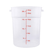 CAC China FS2P-22T Food Storage Container 22 Qt. Round