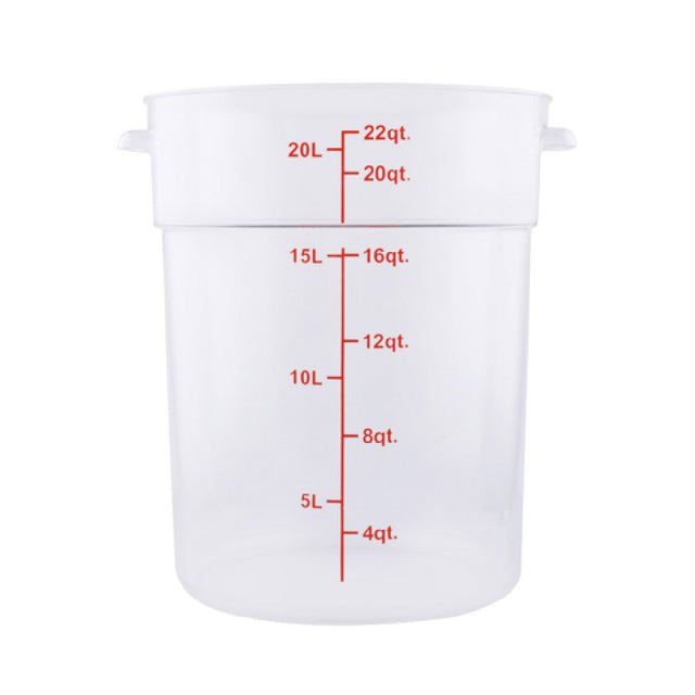 CAC China FS2P-22T Food Storage Container 22 Qt. Round