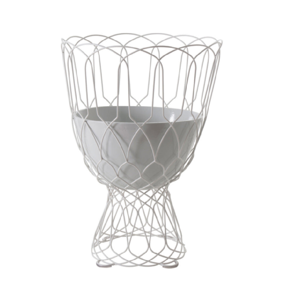 Emuamericas Llc E577 Re-Trouve Tall Vase Outdoor/indoor Wrought Iron Structure W/ Terracotta Pot