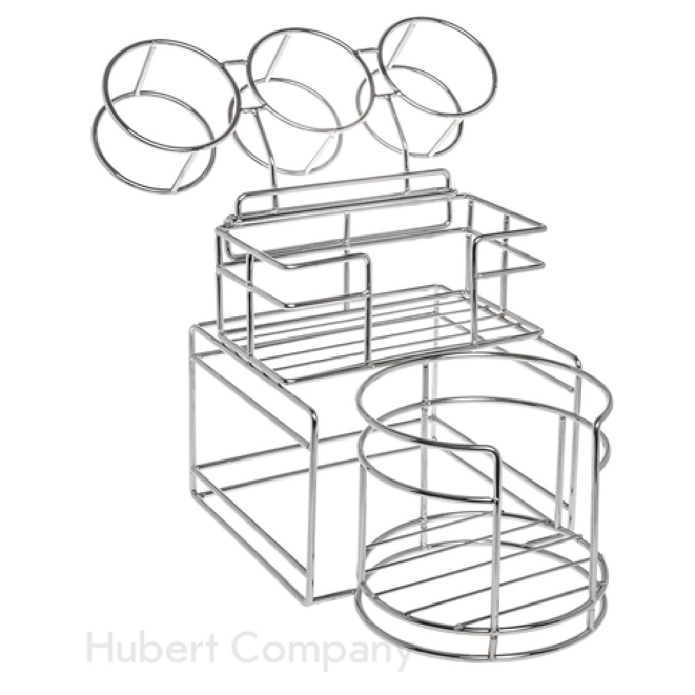 Hubert 27574 - Plate/Bowl/Napkin Holder, 14-7/16"L X 9-11/16"W X 11-1/3"H, Detachable Cylinder Holder