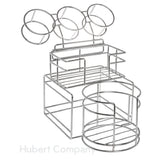 Hubert 27574 - Plate/Bowl/Napkin Holder, 14-7/16"L X 9-11/16"W X 11-1/3"H, Detachable Cylinder Holder