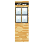 Hubert 43245 - Menu Board, 8-pocket, Floor Stand