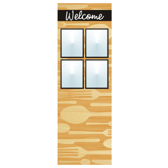 Hubert 43245 - Menu Board, 8-pocket, Floor Stand